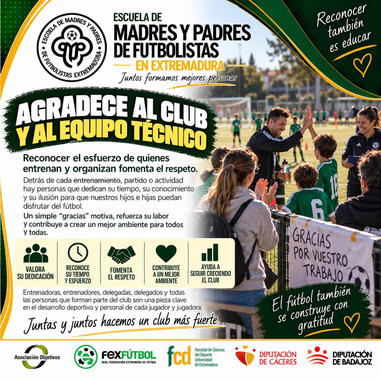 agradece al club y al equipo técnico