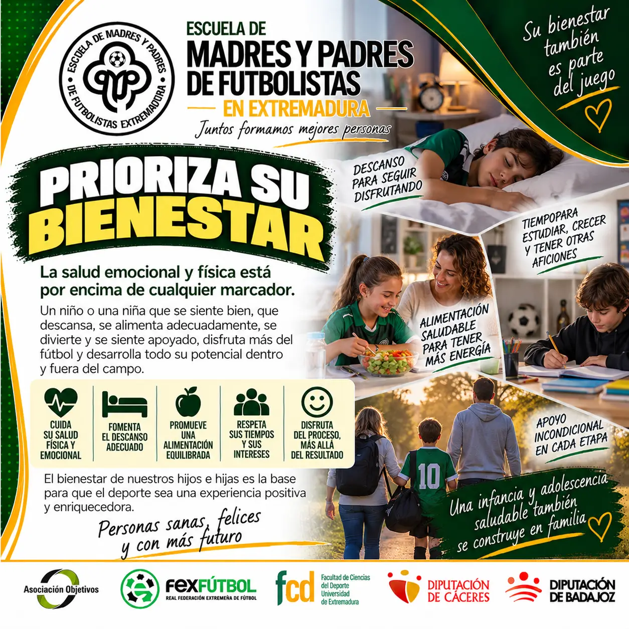 bienestar y fútbol en familia