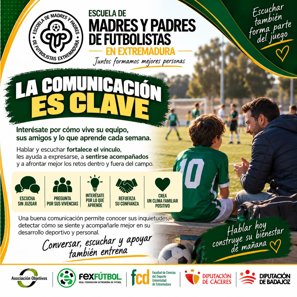 escuela de fútbol comunicación y confianza