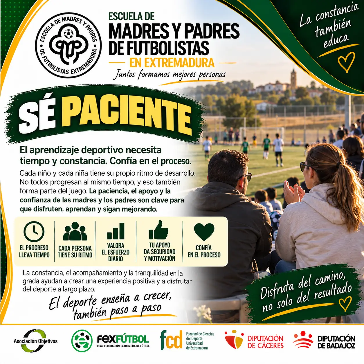 paciencia y progreso en el fútbol juvenil