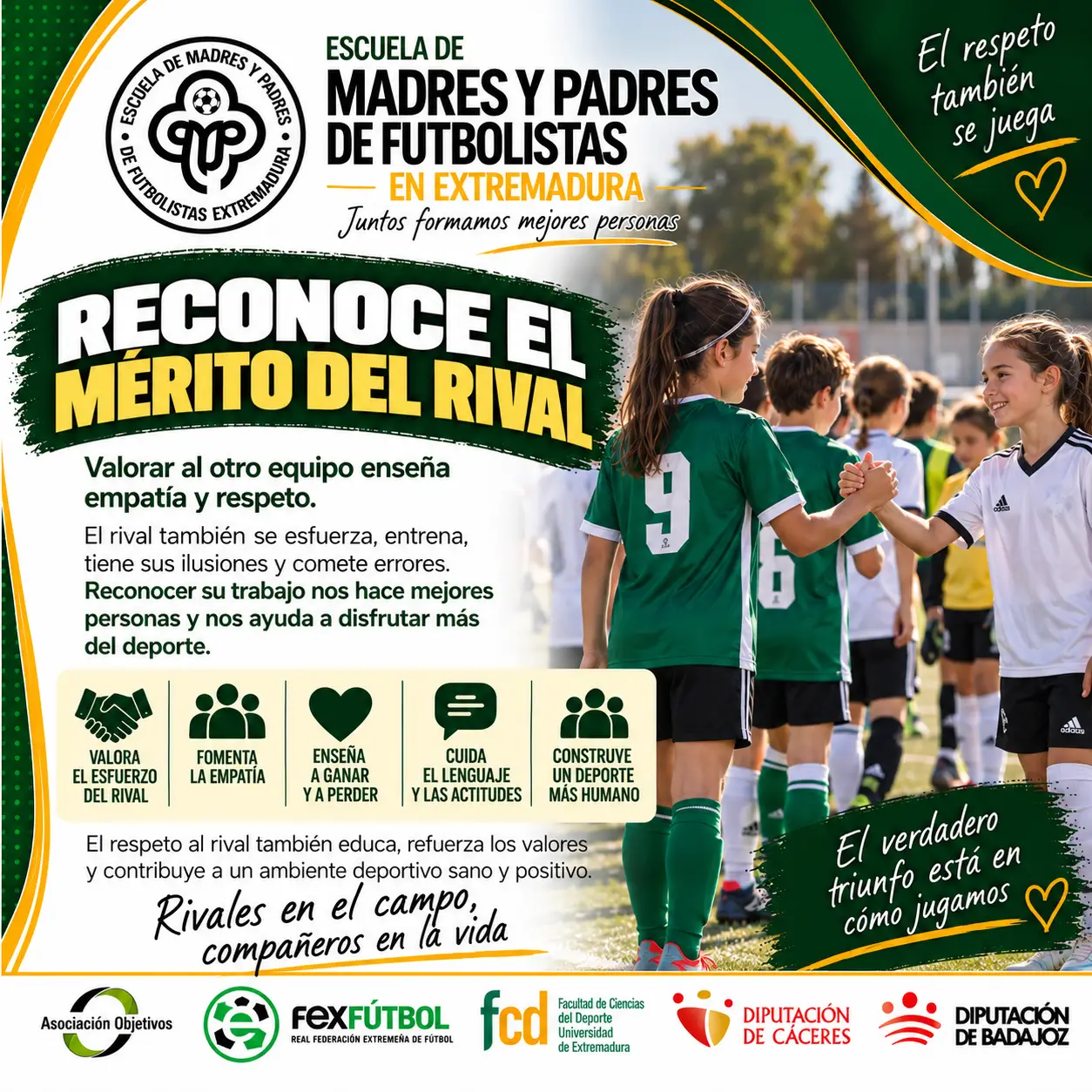 respeto y juego limpio en el fútbol juvenil